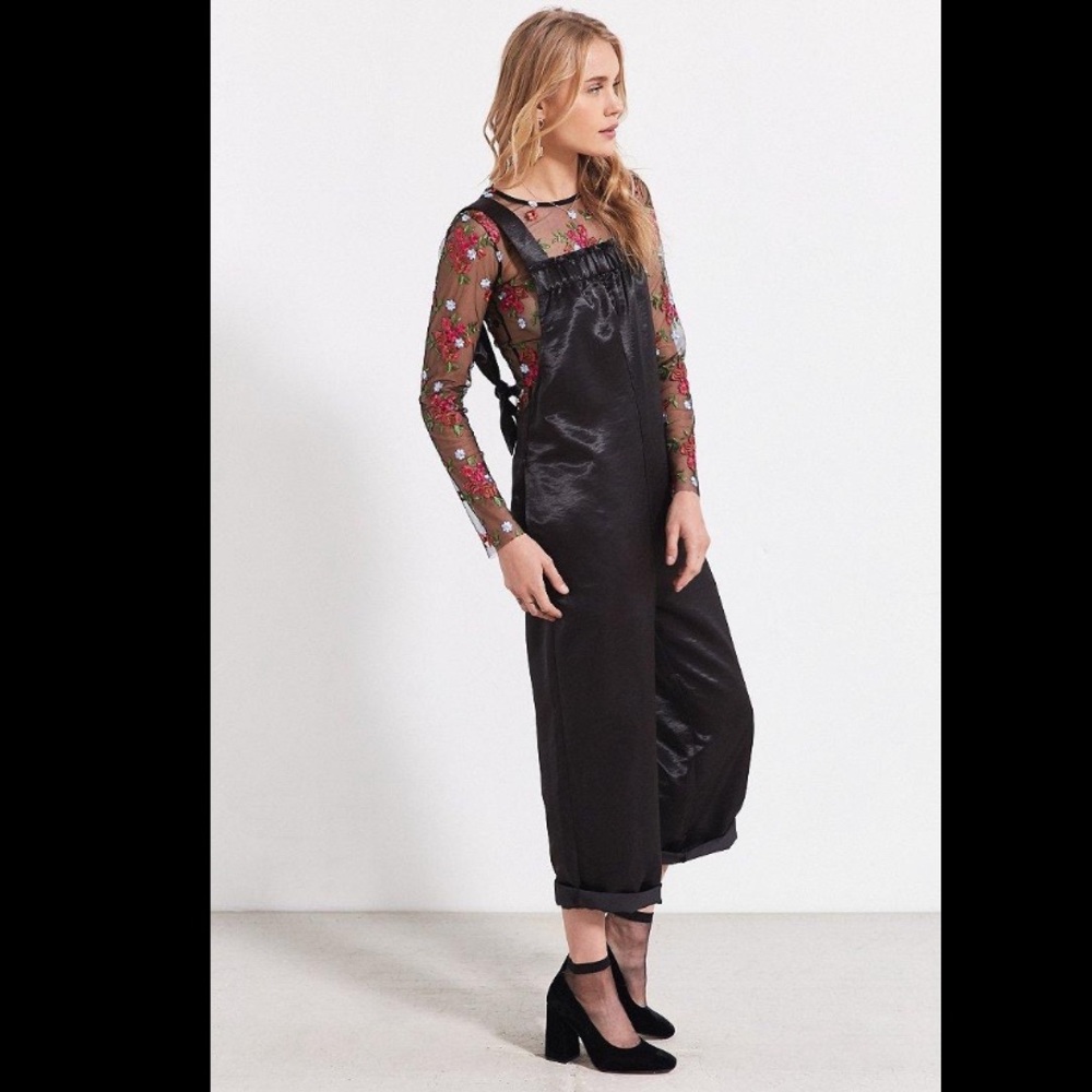 Urban Outfitters satin overalls